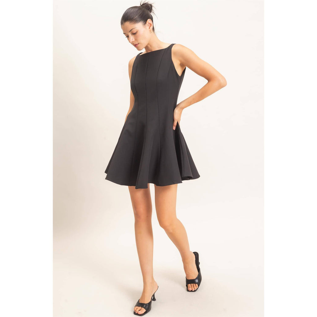 Sleeveless Fit And Flare Dress