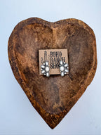 Western Oval Stone Stud Earrings