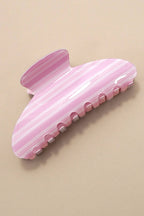JUMBO STRIPE PLAID OVAL HAIR CLAW CLIPS | 40H1069