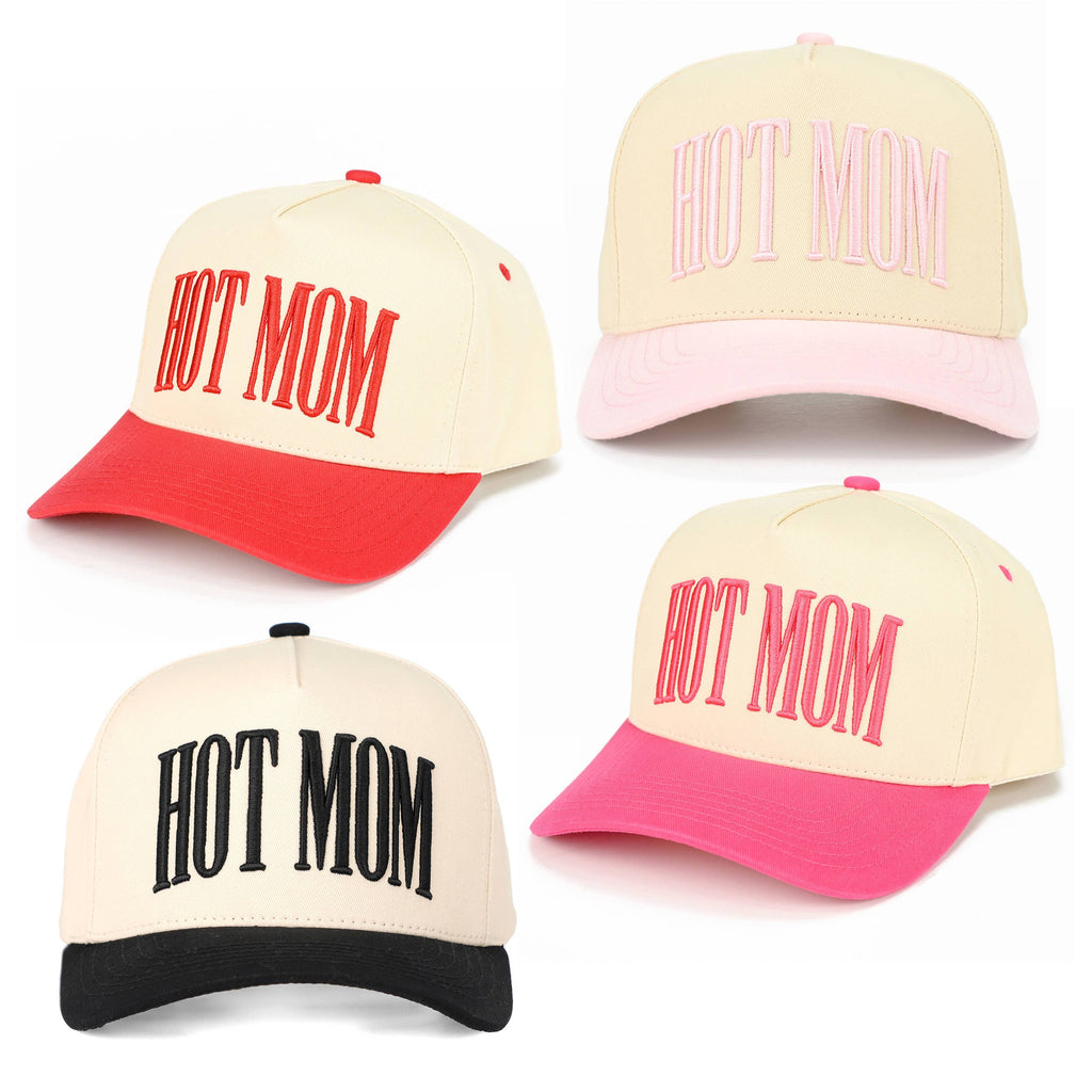 HOT MOM Letter embroidered Trucker Hat