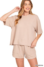 Rib Tee & Shorts 2pc Set