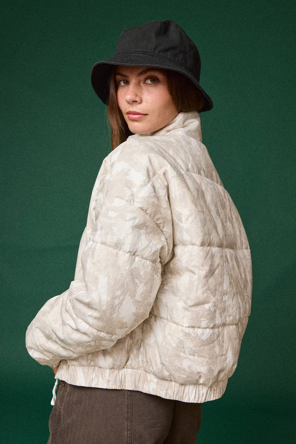 PJ16891-3 - CAMO QUILTED PUFFER JACKET