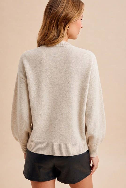 Mallard Duck Intarsia Oversize Pullover Sweater