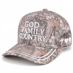 C.C GOD FAMILY COUNTRY Letter Two Tone Trucker Hat