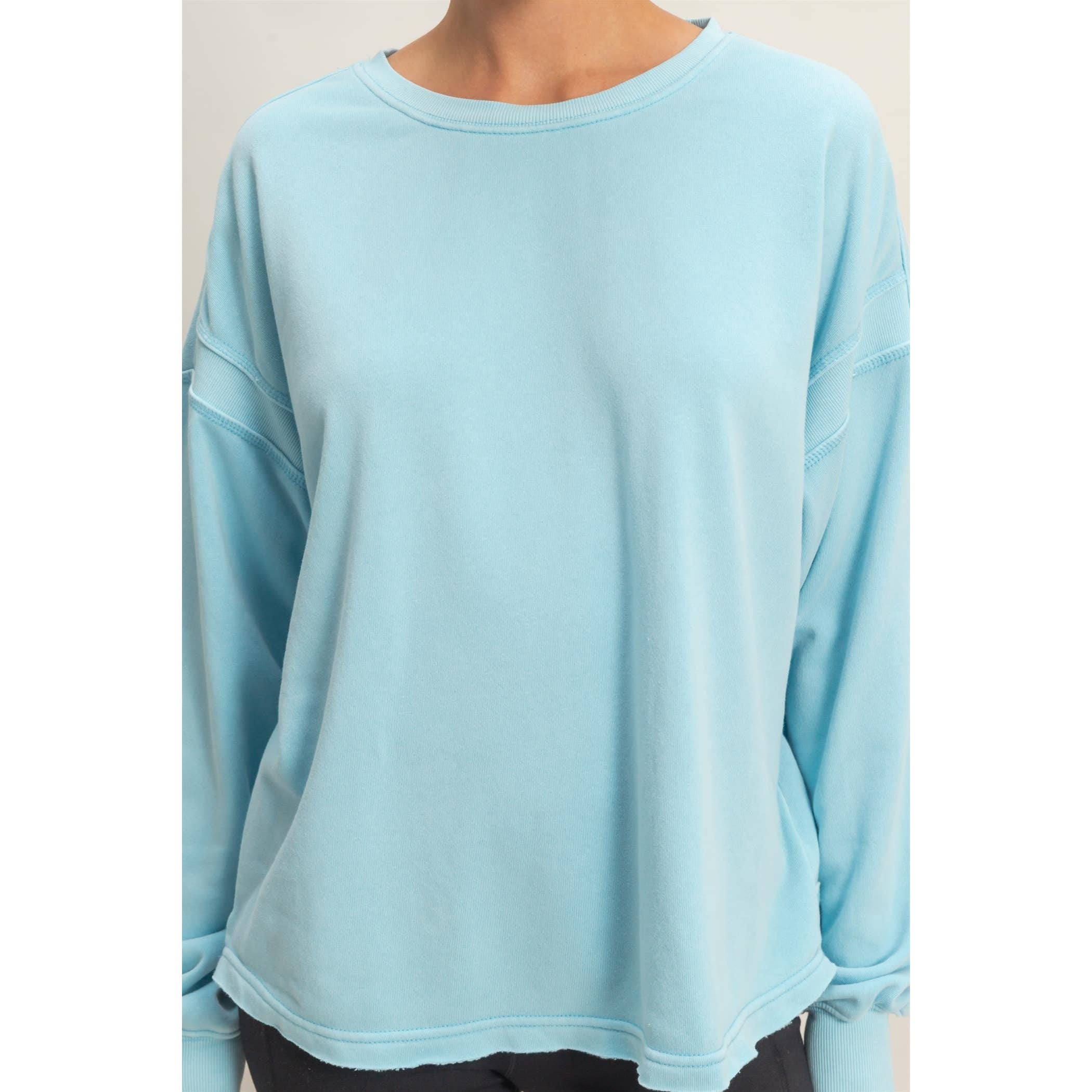 Oversized Cross Detail Open Back Sweatshirt