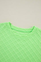 Checker Textured Tee and Drawstring Shorts
