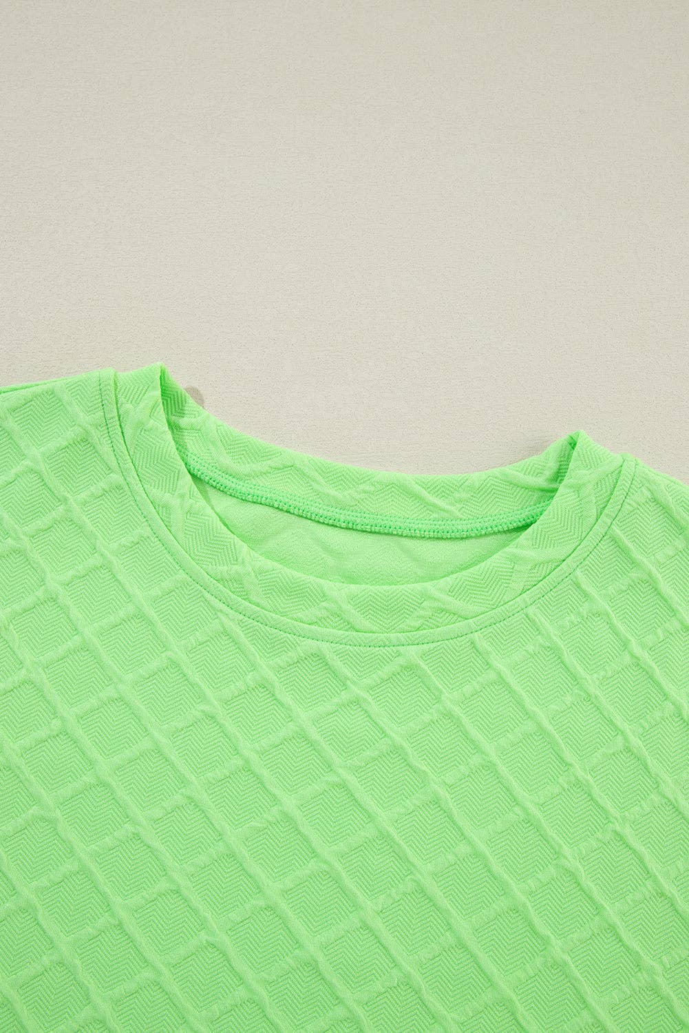 Checker Textured Tee and Drawstring Shorts