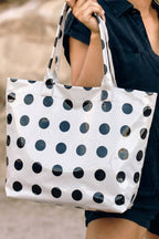 LAS Polka Dot Durable Waterproof PVC Tote Bag
