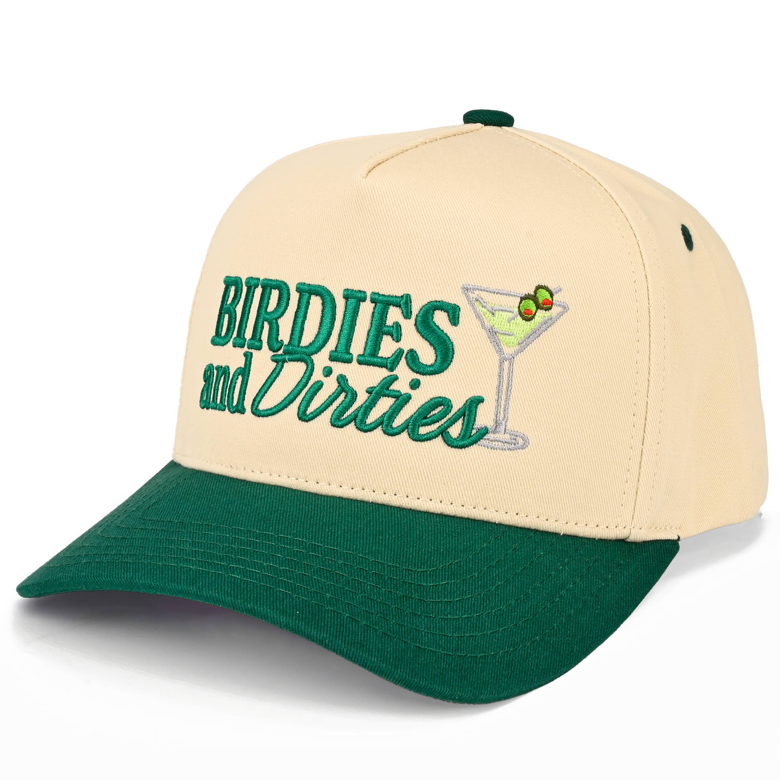 BIRDIES AND DIRTIES Letter on Two Tone Trucker Hat
