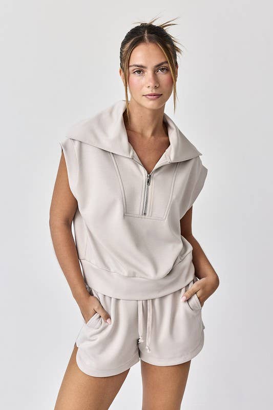 Blake Half Zip Top + Shorts Set