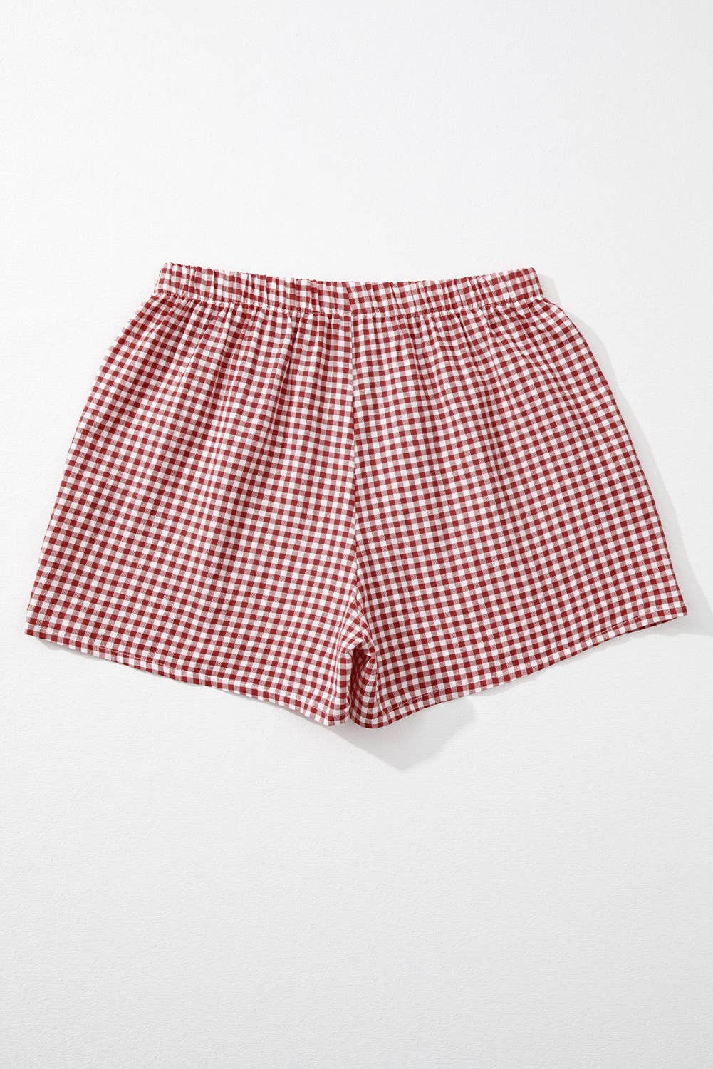 Stripe Plaid Printed High Waist Gingham Shorts