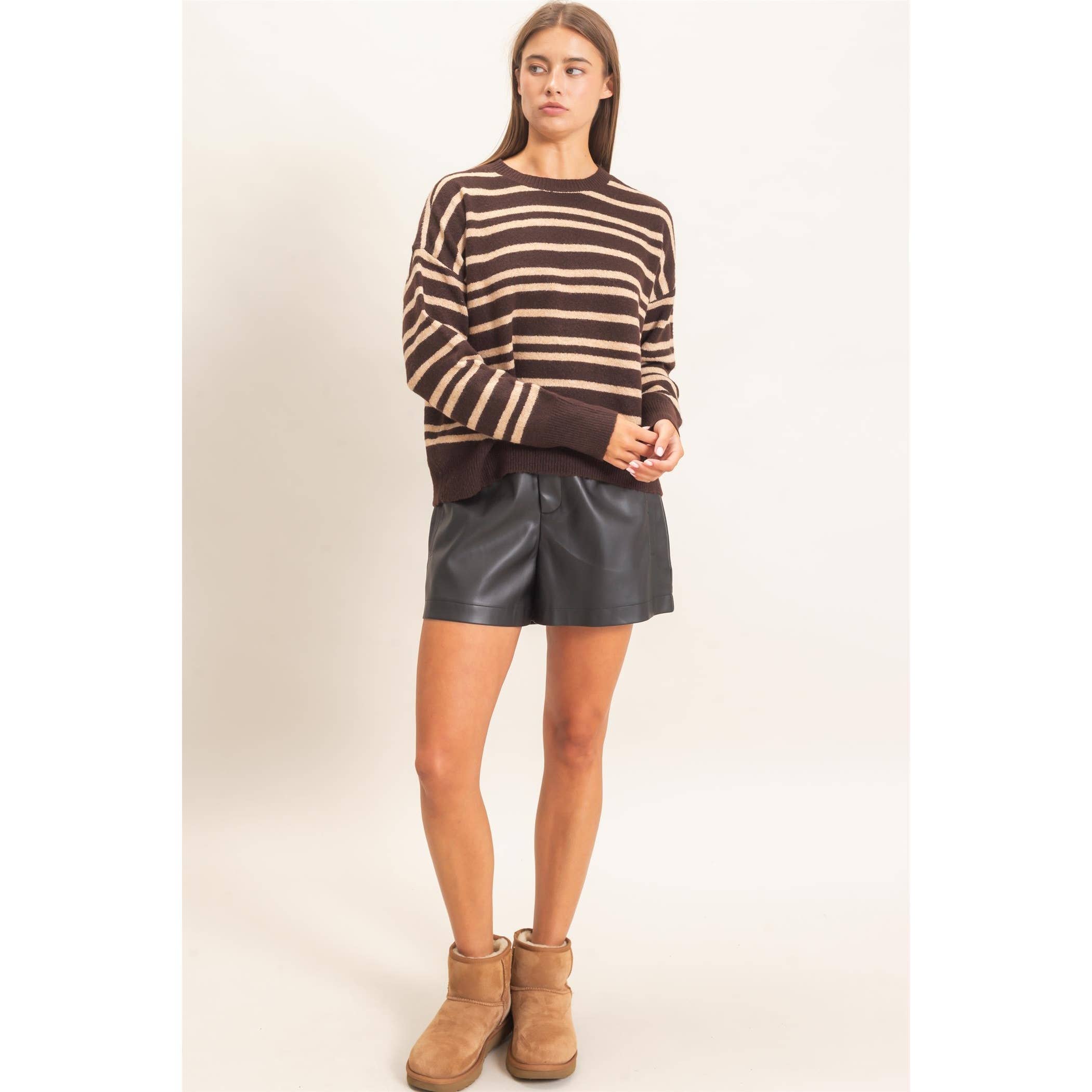 Striped Crew Neck Sweater