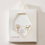 18K Gold Dipped CZ Cross Hoop Earrings