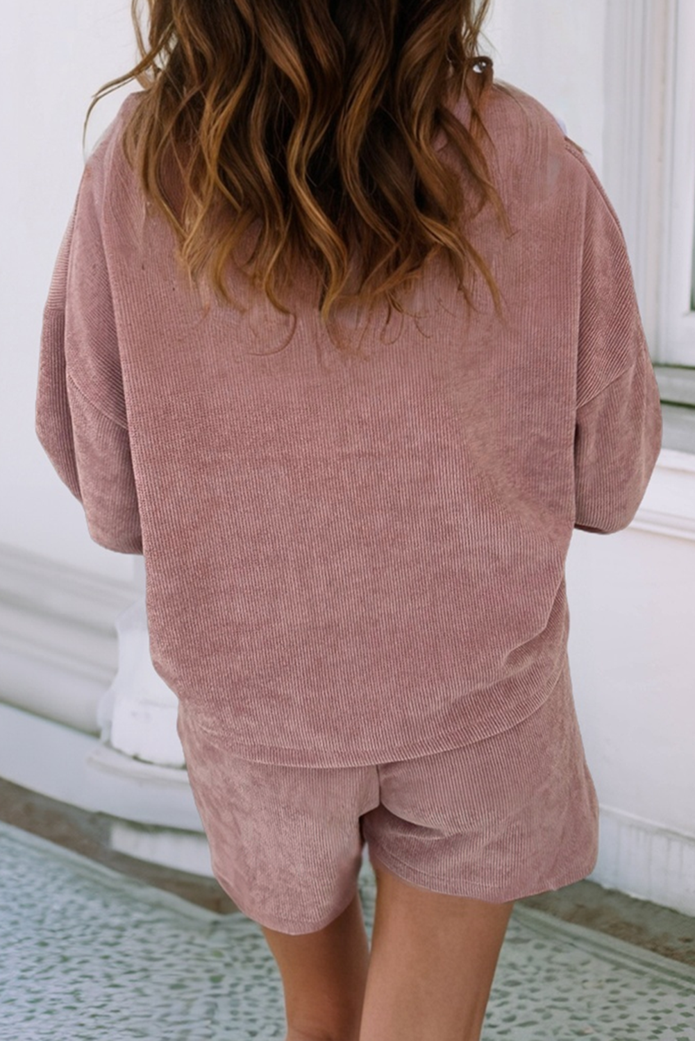 Cozy Pullover Drawstring Shorts Set