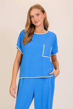 Contrast Trim Two-Piece Lounge Set