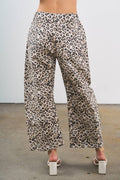 6851-LEOPARD PRINTING WITH RHINESTONE PANTS