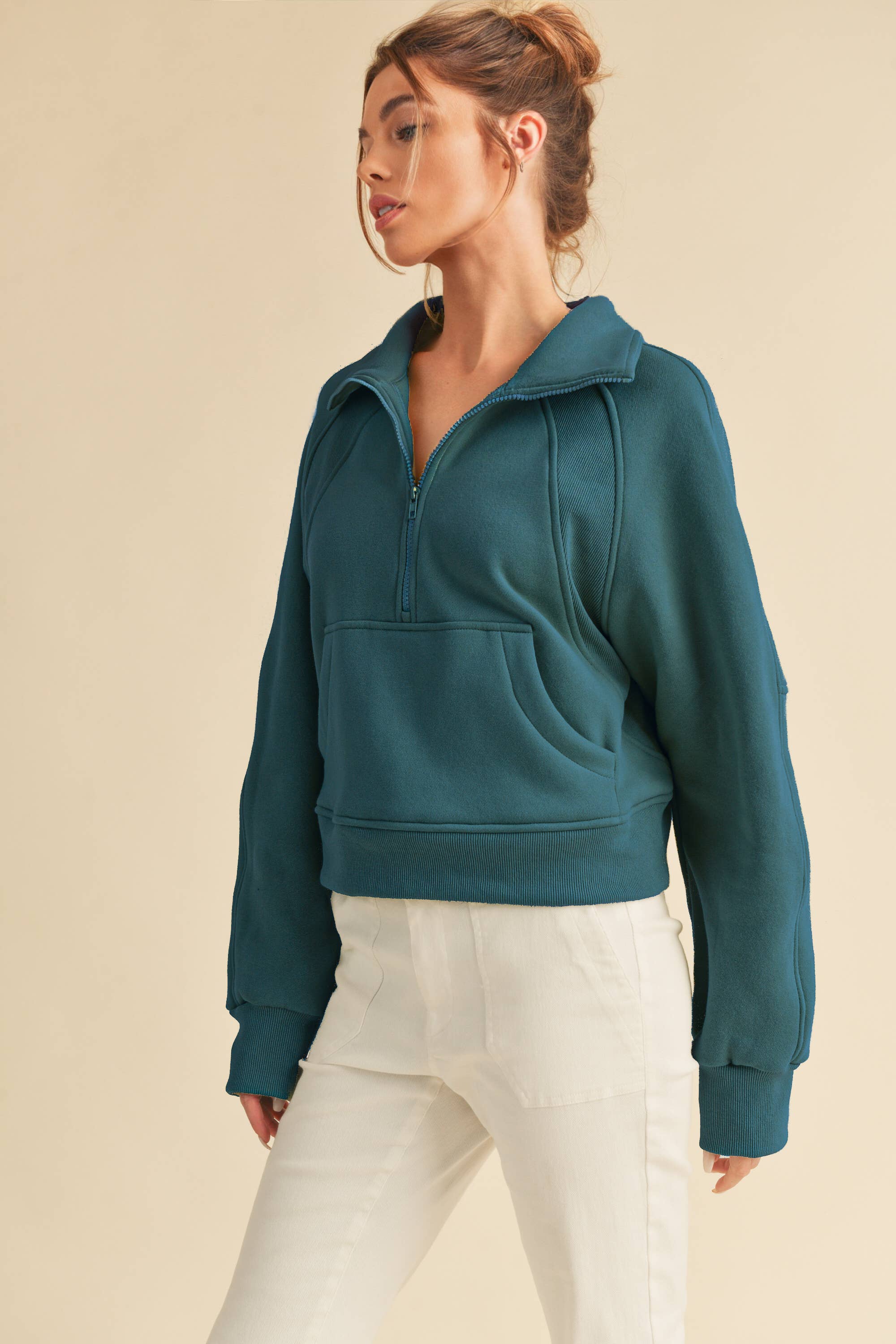 950CK Dove Funnel Neck Half Zip 6