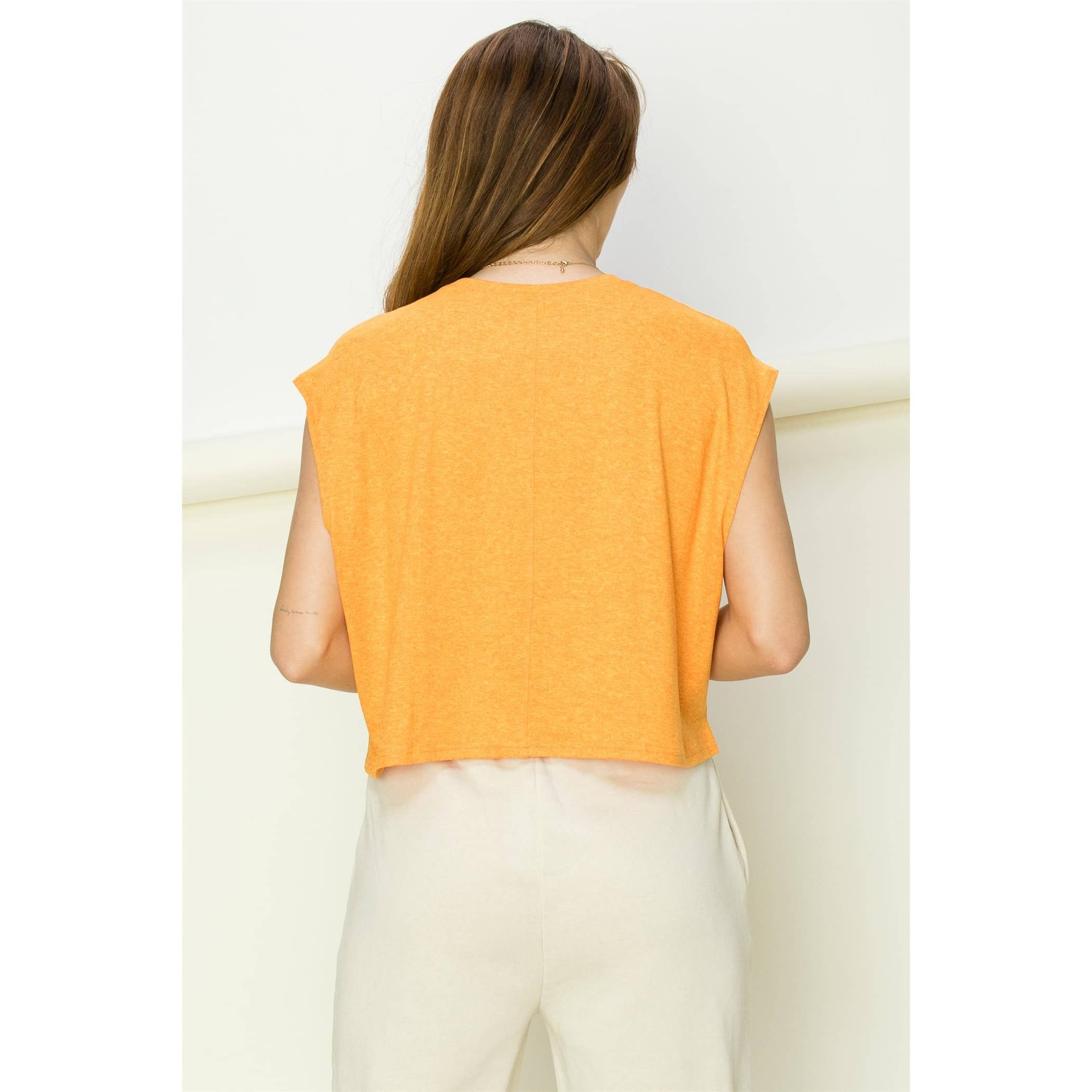 Crew Neck Cropped Top