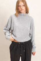 Ribbed Mock Neck Top