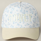 HONEY Embroidered Flower PatternTrucker Hat