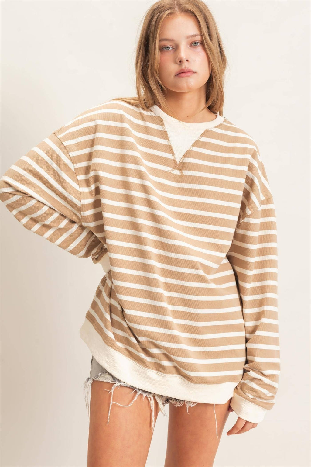 Striped Long Sleeve Pullover