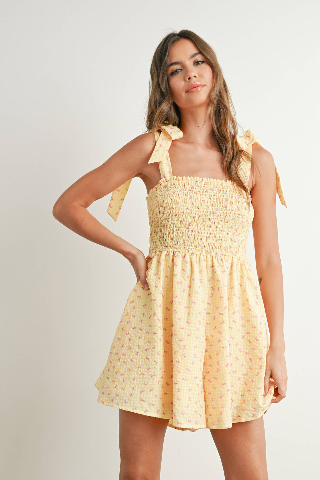 Sun-Kissed Smocked Romper