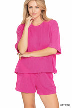 Rib Tee & Shorts 2pc Set
