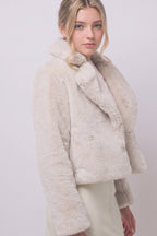 Cropped Faux Fur Jacket