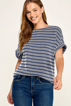 Stripe Rib Top