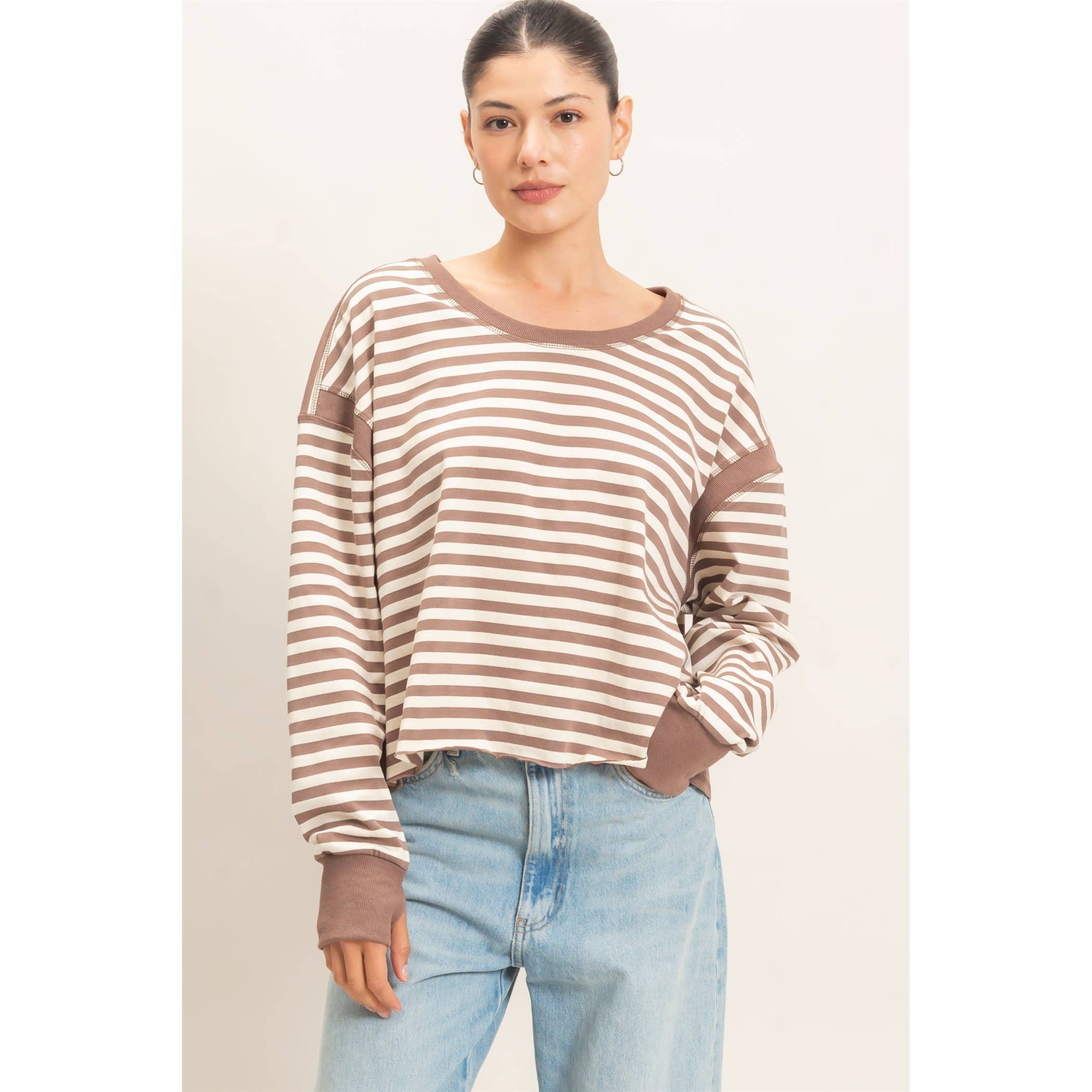 Striped Long Sleeve Top