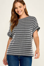 Stripe Rib Top