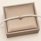 Pearl Spherical Encrusted Rhinestone Charm Necklace|40NK9758