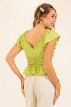 Ruffle Waist Tie Blouse 2