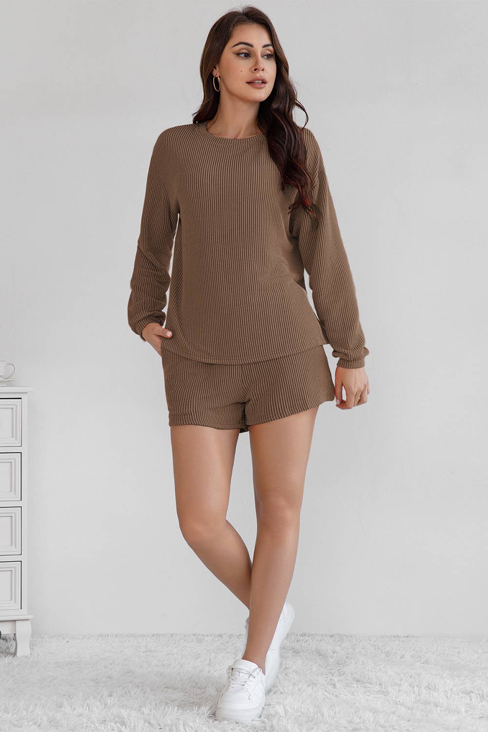 Kinsey Long Sleeve Top Shorts Set