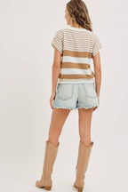 STRIPED SPRING/ SUMMER  KNIT TOP