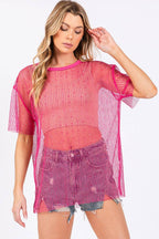 SPARKLE FISHNET TOP