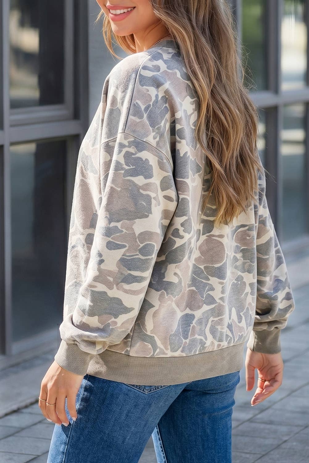 Retro Camouflage Print Womens Casual T Shirt S-3X