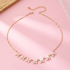 Charm Necklace-Delicate Pearl Flower | 80N92821