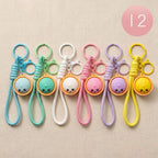 12PCS - Cute Bao Bun Dumpling Stress Relief Fidget Clicker Bag Charm Keychains