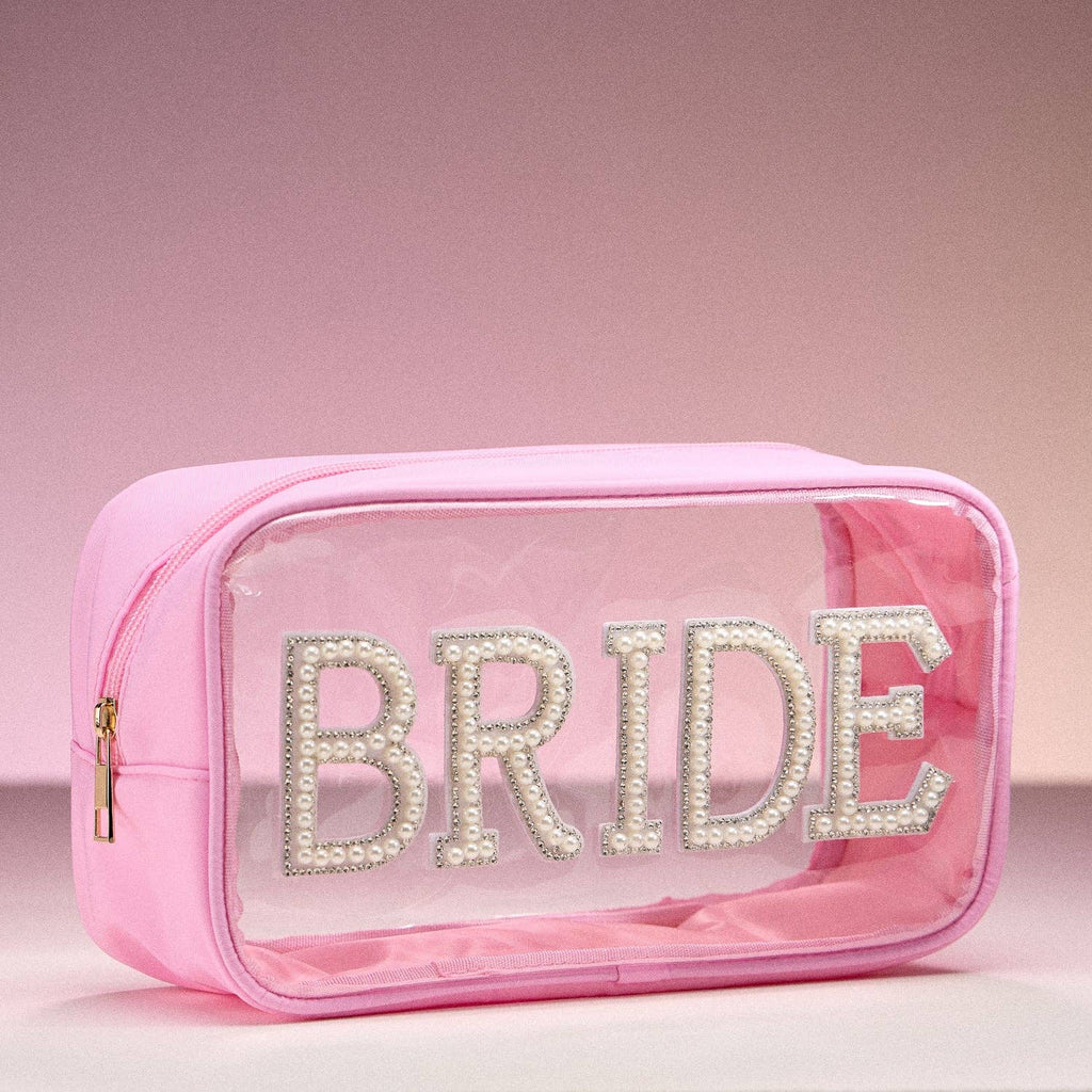 2-in-1 BRIDE Clear Cosmetic Bag Bundle - Set Of 6 ( $36 Value )