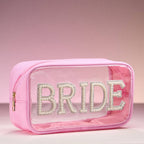 2-in-1 BRIDE Clear Cosmetic Bag Bundle - Set Of 6 ( $36 Value )