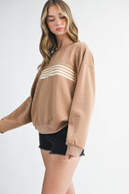 9150GK Retro Ombre Stripe Graphic Sweatshirt