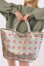 LAS Polka Dot Durable Waterproof PVC Tote Bag