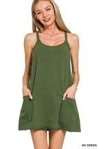 Mini Dress With Built In Shorts