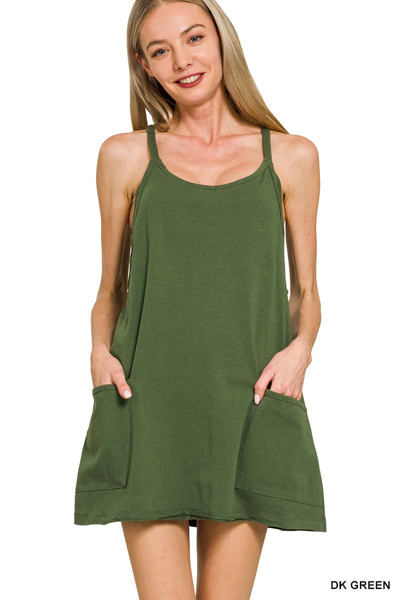 Mini Dress With Built In Shorts