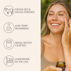 Grass-Fed Tallow & Wild Honey Skin Balm | 2 oz Glass Jar