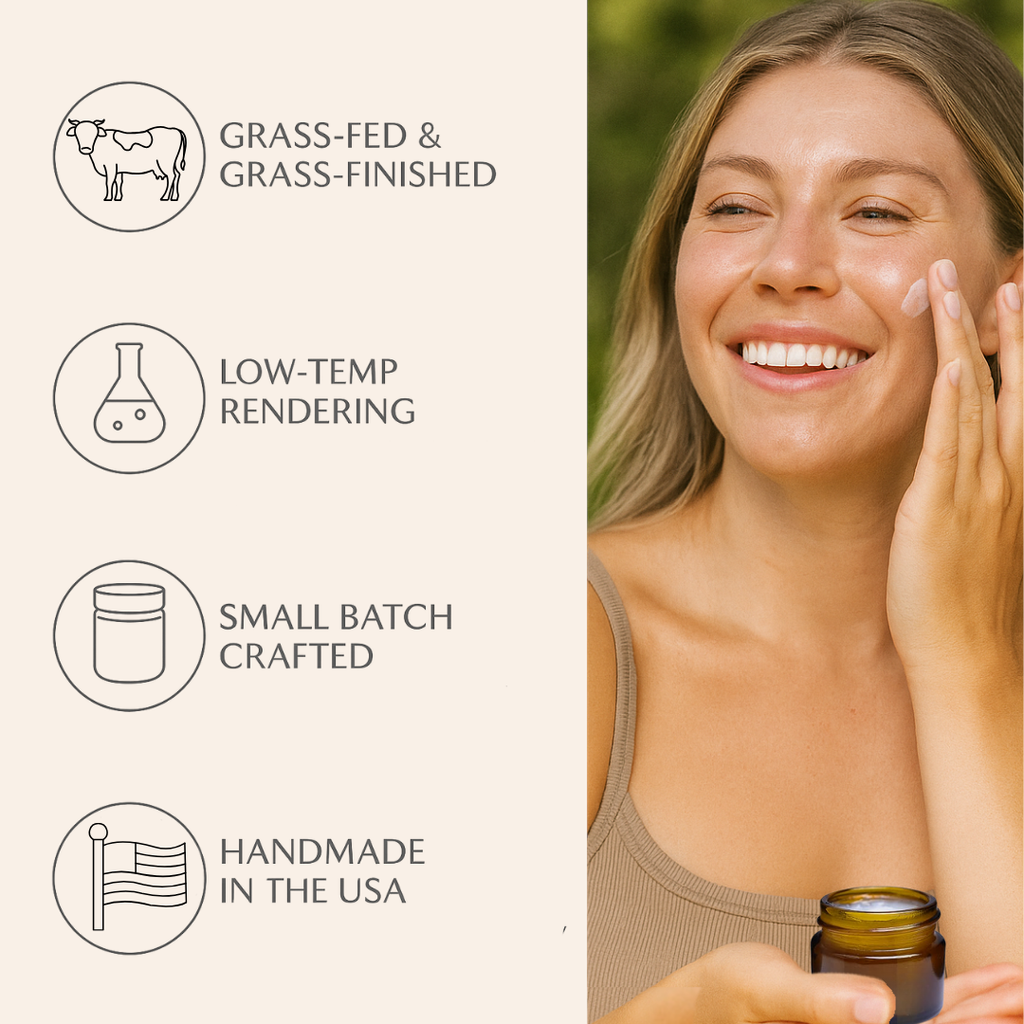 Tallow, Castor, & Frankincense Skin Balm | 2 oz Glass Jar