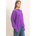 Ribbed Crew Neck Sweater
