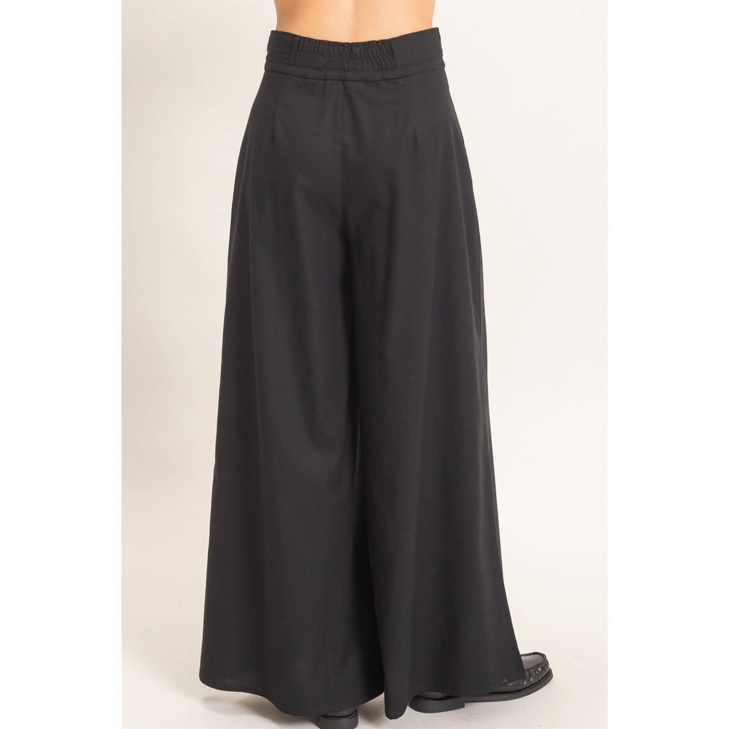 High-Waisted Pintuck Trousers