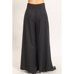 High-Waisted Pintuck Trousers